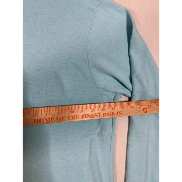 Men's Blue Turtleson Quarter-zip Sweater - Picture 8 of 9